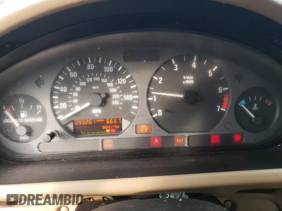 1997 BMW 3 Series 1.9L with VIN 4USCH7326VLE03317, listed as a Copart auction lot 62658674 with 93,261 mi miles and Salvage Title. Bid and sale history available at carsss.com. Image 9.