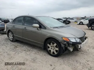 2008 Honda Civic LX with VIN 2HGFA16598H351403, listed as a Copart auction lot 55819905 with 166,272 mi miles and Salvage Title. Bid and sale history available at DreamBid. Image 4.