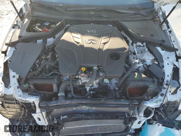 2024 Infiniti Q50 Luxe with VIN JN1EV7BP7RM600453, listed as a Copart auction lot 82838974 with 9,596 mi miles and Salvage title. Bid and sale history available at DreamBid. Image 11.