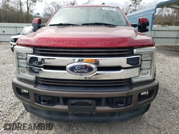 2017 Ford Super Duty F-250 SRW Lariat with VIN 1FT7W2BT8HEC44977, listed as a Copart auction lot 47296205 with 38,015 mi miles and Salvage Title. Bid and sale history available at carsss.com. Image 5.