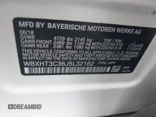 2018 BMW X1 xDrive28i with VIN WBXHT3C36J5L32162, listed as a IAAI auction lot 41802315 with 80,422 mi miles. Bid and sale history available at carsss.com. Image 9.
