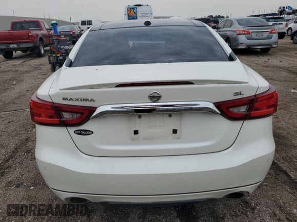 2016 Nissan Maxima SL with VIN 1N4AA6AP7GC397706, listed as a Copart auction lot 59594375 with 88,842 mi miles and Salvage title. Bid and sale history available at DreamBid. Image 6.