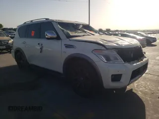 2017 Nissan Armada Platinum with VIN JN8AY2NE8H9703063, listed as a Copart auction lot 61632304 with Not Provided miles and Salvage Title. Bid and sale history available at carsss.com. Image 4.