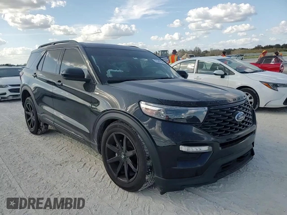 2022 Ford Explorer ST-Line with VIN 1FMSK8KH8NGB77555, listed as a Copart auction lot 77342154 with 13,365 mi miles and Salvage Title. Bid and sale history available at carsss.com. Image 12.