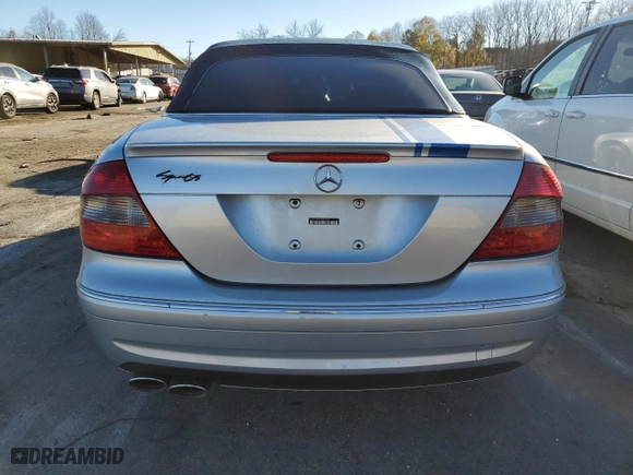 2006 Mercedes-Benz CLK-Class 5.0L with VIN WDBTK75G46T072668, listed as a Copart auction lot 80667914 with 0 mi miles and Clean Title. Bid and sale history available at carsss.com. Image 6.