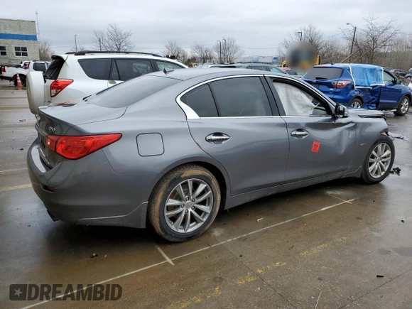 2017 Infiniti Q50 2.0t Premium with VIN JN1CV7AR5HM682420, listed as a Copart auction lot 43819665 with 117,620 mi miles and Salvage Title. Bid and sale history available at carsss.com. Image 3.