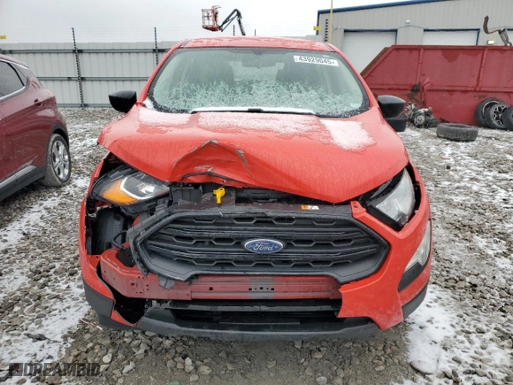 2021 Ford EcoSport S with VIN MAJ3S2FE0MC404688, listed as a Copart auction lot 43929045 with 84,168 mi miles and Salvage Title. Bid and sale history available at carsss.com. Image 5.