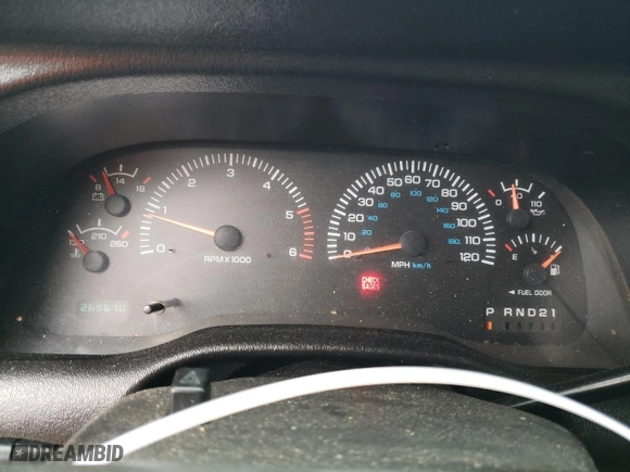 2000 Dodge Ram 1500 with VIN 1B7HC13Z1YJ113679, listed as a Copart auction lot 45869575 with 269,610 mi miles and Salvage Title. Bid and sale history available at carsss.com. Image 9.