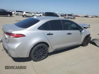 2020 Toyota Corolla SE with VIN JTDS4RCE0LJ044040, listed as a Copart auction lot 52443505 with 108,850 mi miles and Salvage Title. Bid and sale history available at carsss.com. Image 3.