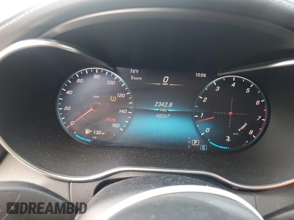 2021 Mercedes-Benz C 300 with VIN W1KWF8DB9MR631906, listed as a Copart auction lot 62200335 with 48,267 mi miles and Salvage title. Bid and sale history available at DreamBid. Image 9.
