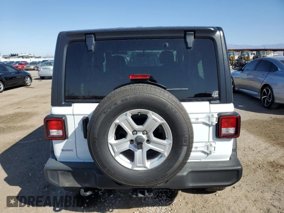 2023 Jeep Wrangler Sport S with VIN 1C4HJXDNXPW596370, listed as a Copart auction lot 48367785 with 37,325 mi miles and Salvage Title. Bid and sale history available at DreamBid. Image 6.