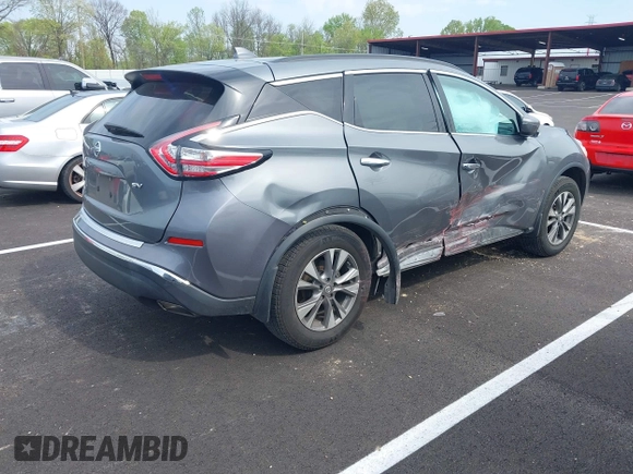 2017 Nissan Murano SV with VIN 5N1AZ2MG5HN193205, listed as a IAAI auction lot 41994619 with 85,509 mi miles. Bid and sale history available at carsss.com. Image 4.