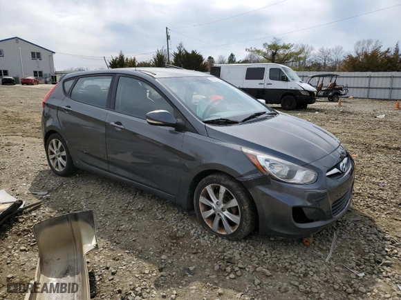 2013 Hyundai Accent SE with VIN KMHCU5AE7DU074888, listed as a Copart auction lot 50087305 with 166,406 mi miles and Salvage Title. Bid and sale history available at carsss.com. Image 4.