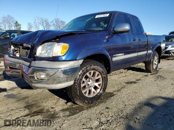 2000 Toyota Tundra SR5 with VIN 5TBRT3416YS010746, listed as a Copart auction lot 41377025 with 252,142 mi miles and Salvage Title. Bid and sale history available at DreamBid. Image 1.