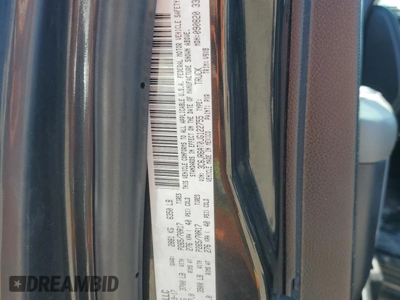 2018 Ram 1500 Express with VIN 3C6JR6AT0JG122755, listed as a Copart auction lot 52092235 with 109,140 mi miles and Salvage title. Bid and sale history available at DreamBid. Image 13.