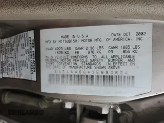 2003 Mitsubishi Galant ES z VIN 4A3AA46G43E093624, wystawiony jako Copart lot #82406974 z przebiegiem 177 012 mil mil oraz Szkoda całkowita • Salvage title. Historia ofert i sprzedaży dostępna na DreamBid. Obrazek 14.