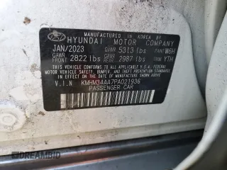 2023 Hyundai Ioniq 6 SEL z VIN KMHM34AA7PA021936, wystawiony jako Copart lot #42296684 z przebiegiem 5962 mil mil oraz . Historia ofert i sprzedaży dostępna na DreamBid. Obrazek 12.