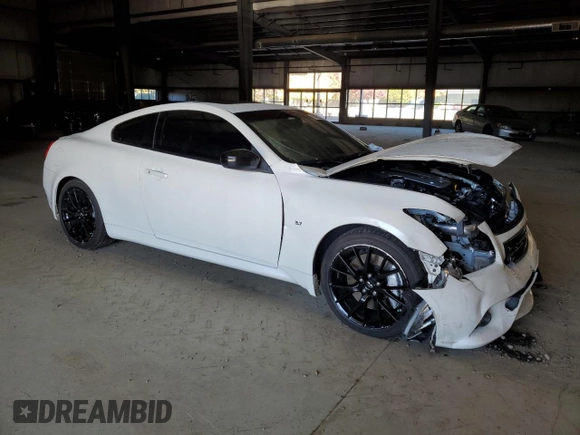 2015 Infiniti Q60 S Limited with VIN JN1CV6EK0FM870380, listed as a Copart auction lot 75019264 with 37,189 mi miles and Salvage title. Bid and sale history available at DreamBid. Image 4.