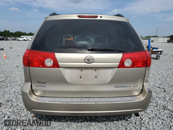 2008 Toyota Sienna with VIN 5TDZK23CX8S173858, listed as a Copart auction lot 55557805 with 256,547 mi miles and Clean Title. Bid and sale history available at DreamBid. Image 6.