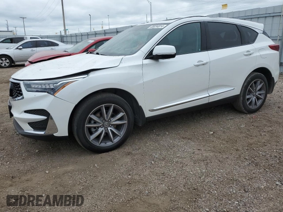 2021 Acura RDX w/Technology Package with VIN 5J8TC2H50ML017791, listed as a Copart auction lot 66034814 with 34,546 mi miles and Salvage Title. Bid and sale history available at carsss.com. Image 1.