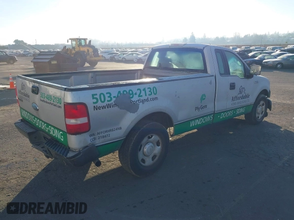 2008 Ford F-150 XL with VIN 1FTRF12258KC54345, listed as a IAAI auction lot 41011640 with 167,840 mi miles. Bid and sale history available at carsss.com. Image 4.