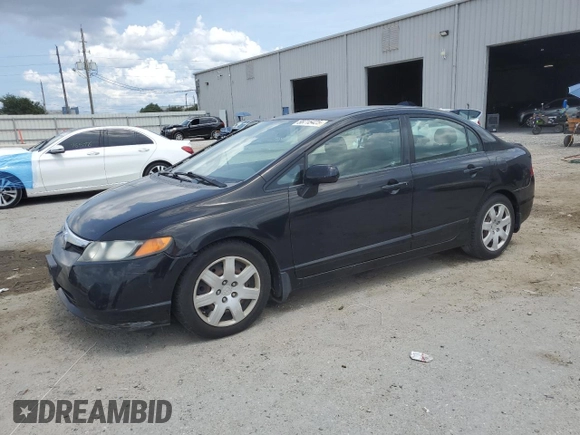 2008 Honda Civic LX with VIN 2HGFA16528H355518, listed as a Copart auction lot 58715425 with 163,409 mi miles and Salvage title. Bid and sale history available at DreamBid. Image 1.