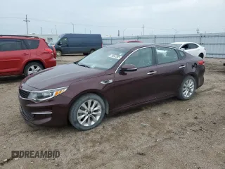 2018 Kia Optima LX with VIN 5XXGT4L34JG254135, listed as a Copart auction lot 59847805 with 120,901 mi miles and Salvage title. Bid and sale history available at DreamBid. Image 1.