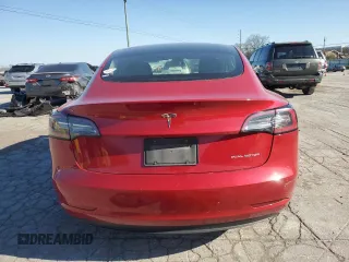 2022 Tesla Model 3 Long Range with VIN 5YJ3E1EB9NF104963, listed as a Copart auction lot 48544255 with 56,451 mi miles and Salvage Title. Bid and sale history available at DreamBid. Image 6.