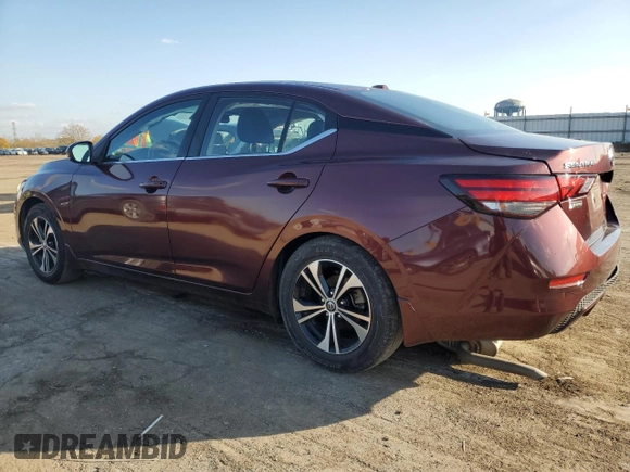 2020 Nissan Sentra SV with VIN 3N1AB8CV6LY311062, listed as a Copart auction lot 77879454 with 22,283 mi miles and Salvage Title. Bid and sale history available at DreamBid. Image 2.