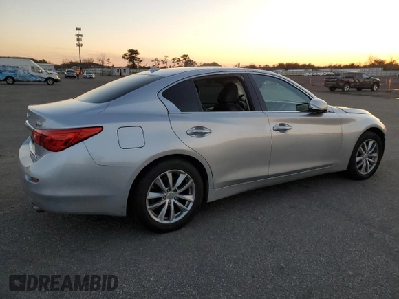 2017 Infiniti Q50 2.0t Premium with VIN JN1CV7AR7HM682645, listed as a Copart auction lot 83334894 with 0 mi miles and Salvage Title. Bid and sale history available at carsss.com. Image 3.