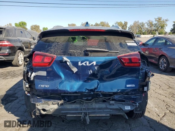 2022 Kia Niro LXS SE with VIN KNDCB3LC1N5548310, listed as a Copart auction lot 78481904 with 37,314 mi miles and Salvage Title. Bid and sale history available at carsss.com. Image 6.