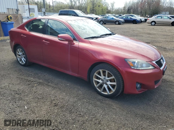 2012 Lexus IS 250 with VIN JTHCF5C26C5058528, listed as a Copart auction lot 54547455 with 166,338 mi miles and Clean Title. Bid and sale history available at DreamBid. Image 4.