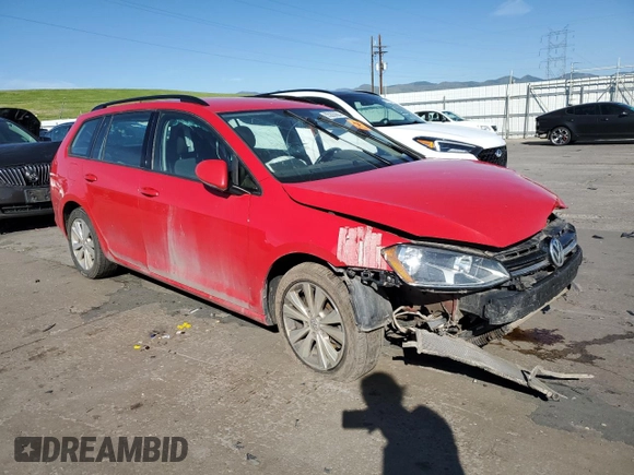 2017 Volkswagen Golf SportWagen S with VIN 3VW017AU6HM522757, listed as a Copart auction lot 55205064 with Not Provided miles and Salvage Title. Bid and sale history available at carsss.com. Image 4.
