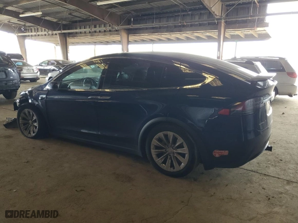 2017 Tesla Model X 90D with VIN 5YJXCBE27HF041847, listed as a Copart auction lot 49466345 with 113,596 mi miles and Salvage Title. Bid and sale history available at carsss.com. Image 2.