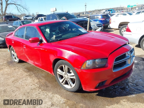2012 Dodge Charger SXT with VIN 2C3CDXJG9CH184039, listed as a IAAI auction lot 41688734 with 1 mi miles. Bid and sale history available at carsss.com. Image 1.