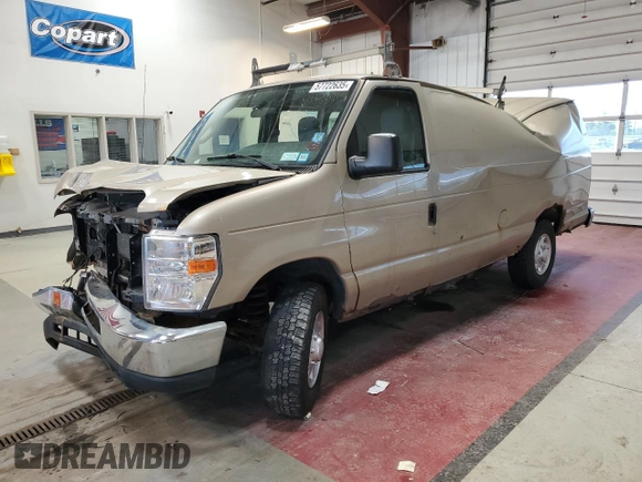 2013 Ford Econoline Cargo Commercial with VIN 1FTSS3EL5DDA33484, listed as a Copart auction lot 57722635 with 297,943 mi miles and Salvage title. Bid and sale history available at DreamBid. Image 1.