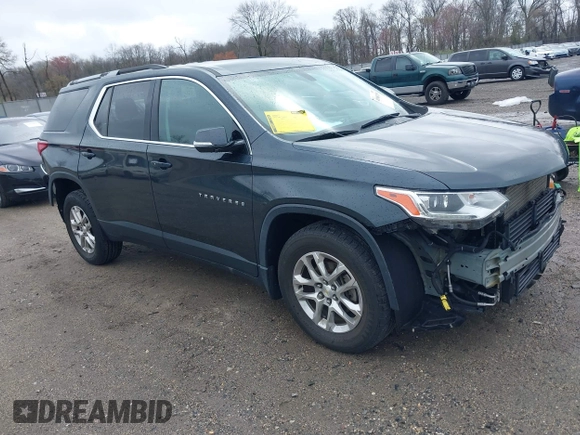 2018 Chevrolet Traverse LT Cloth z VIN 1GNEVGKW7JJ156198, wystawiony jako IAAI lot #41909259 z przebiegiem 82 719 mil mil oraz . Historia ofert i sprzedaży dostępna na DreamBid. Obrazek 1.