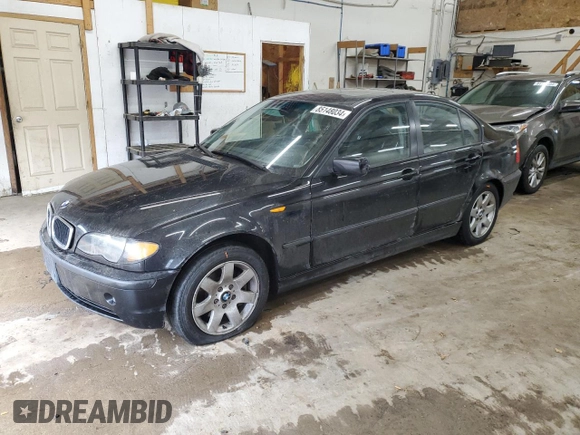 2005 BMW 3 Series 325xi with VIN WBAEU33455PR19451, listed as a Copart auction lot 85148034 with 194,017 mi miles and Salvage Title. Bid and sale history available at carsss.com. Image 1.