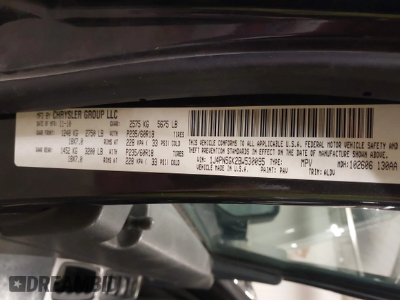 2011 Jeep Liberty Limited 70th Anniversary with VIN 1J4PN5GK2BW530095, listed as a IAAI auction lot 41739742 with 201,064 mi miles and . Bid and sale history available at DreamBid. Image 9.