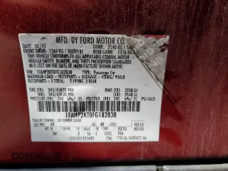 2015 Ford Taurus SHO z VIN 1FAHP2KT0FG182838, wystawiony jako Copart lot #53077535 z przebiegiem 135 857 mil mil oraz Szkoda całkowita • Salvage title. Historia ofert i sprzedaży dostępna na DreamBid. Obrazek 12.