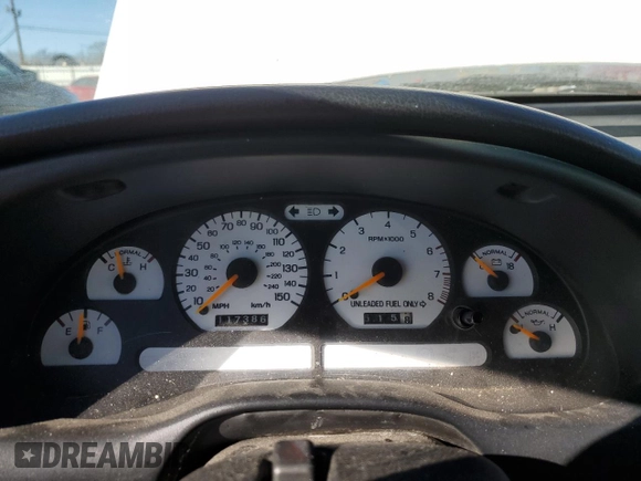 1998 Ford Mustang GT with VIN 1FAFP45X6WF213128, listed as a Copart auction lot 43036675 with 117,386 mi miles and Salvage Title. Bid and sale history available at carsss.com. Image 9.
