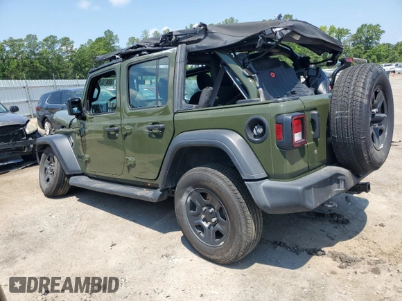 2021 Jeep Wrangler Unlimited Sport with VIN 1C4HJXDG6MW737612, listed as a Copart auction lot 60875264 with 29,220 mi miles and Salvage title. Bid and sale history available at DreamBid. Image 2.