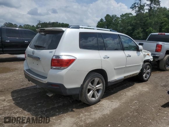 2013 Toyota Highlander Limited with VIN 5TDYK3EH8DS133041, listed as a Copart auction lot 53055525 with Not provided miles and Salvage title. Bid and sale history available at DreamBid. Image 3.