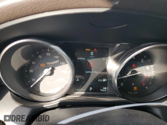 2016 Jaguar XF 35t Prestige with VIN SAJBE4BV1GCY17708, listed as a Copart auction lot 81495844 with 130,321 mi miles and Salvage Title. Bid and sale history available at carsss.com. Image 9.