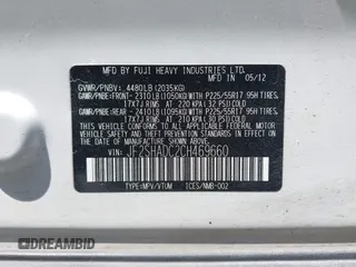 2012 Subaru Forester X Premium with VIN JF2SHADC2CH469660, listed as a IAAI auction lot 42639330 with 101,961 mi miles and . Bid and sale history available at DreamBid. Image 9.
