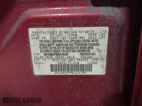 2011 Nissan Sentra S with VIN 3N1AB6AP9BL616320, listed as a IAAI auction lot 42582296 with 163,730 mi miles and . Bid and sale history available at DreamBid. Image 9.