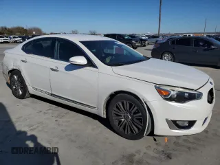 2016 Kia Cadenza Premium with VIN KNALN4D72G5216455, listed as a Copart auction lot 85194584 with 105,881 mi miles and Salvage Title. Bid and sale history available at carsss.com. Image 4.