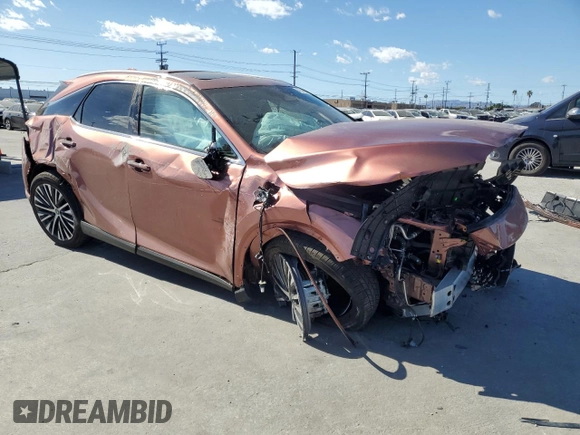 2023 Lexus RX 350 with VIN 2T2BAMCAXPC038185, listed as a Copart auction lot 47246705 with 12,837 mi miles and Salvage Title. Bid and sale history available at DreamBid. Image 4.