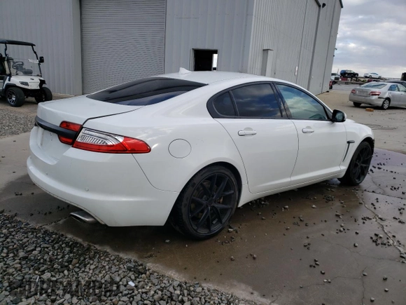 2013 Jaguar XF V6 SC with VIN SAJWJ0EFXD8S80460, listed as a Copart auction lot 81406734 with 122,972 mi miles and Salvage Title. Bid and sale history available at carsss.com. Image 3.