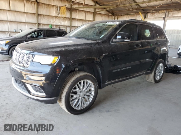 2018 Jeep Grand Cherokee Summit with VIN 1C4RJFJT4JC344141, listed as a Copart auction lot 57123685 with 86,893 mi miles and Salvage title. Bid and sale history available at DreamBid. Image 1.